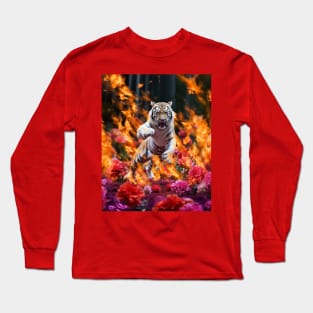 Floral Inferno Tiger 2 Long Sleeve T-Shirt